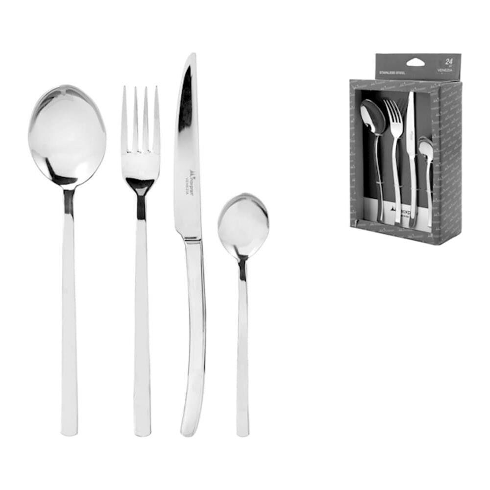 Servizio posate 24 pezzi Inoxpran Venezia in acciaio inox 18/10 - Foto 1