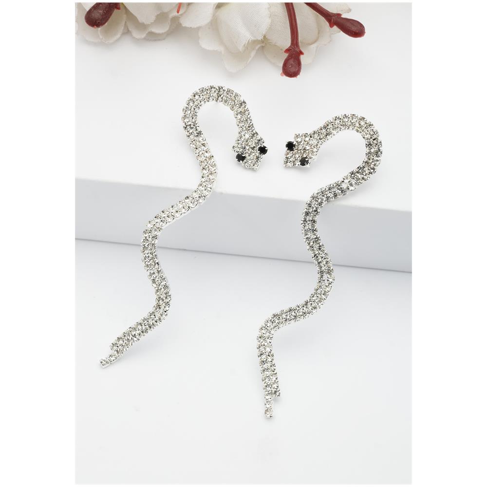 Orecchini Lunghi Serpente Serpeggiante - Foto 1