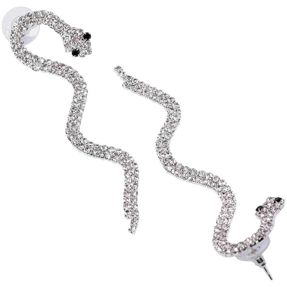 Orecchini Lunghi Serpente Serpeggiante - Foto 2