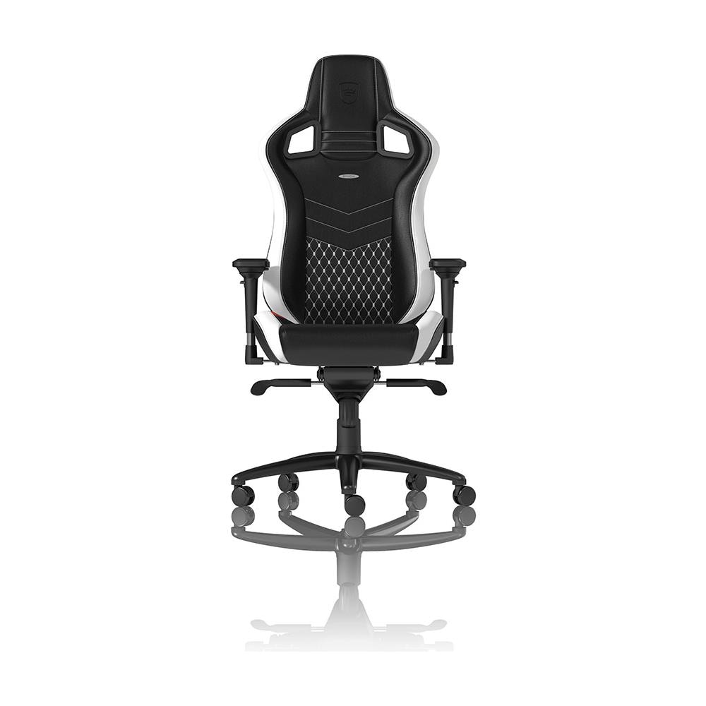 Sedia Gaming EPIC Real Leather colore Nero / Bianco / Rosso - Foto 2