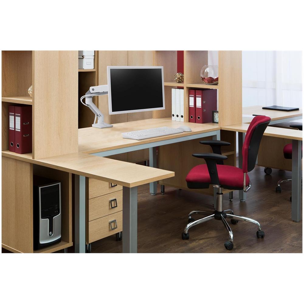 Braccio Serie HX da Scrivania per Monitor 42" Portata Max 19 Kg Bianco - Foto 2