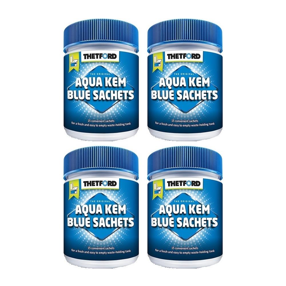 4 CONFEZIONI AQUA KEM SACHETS 15+3 BUSTINE SERBATOIO PER ACQUE NERE CAMPER