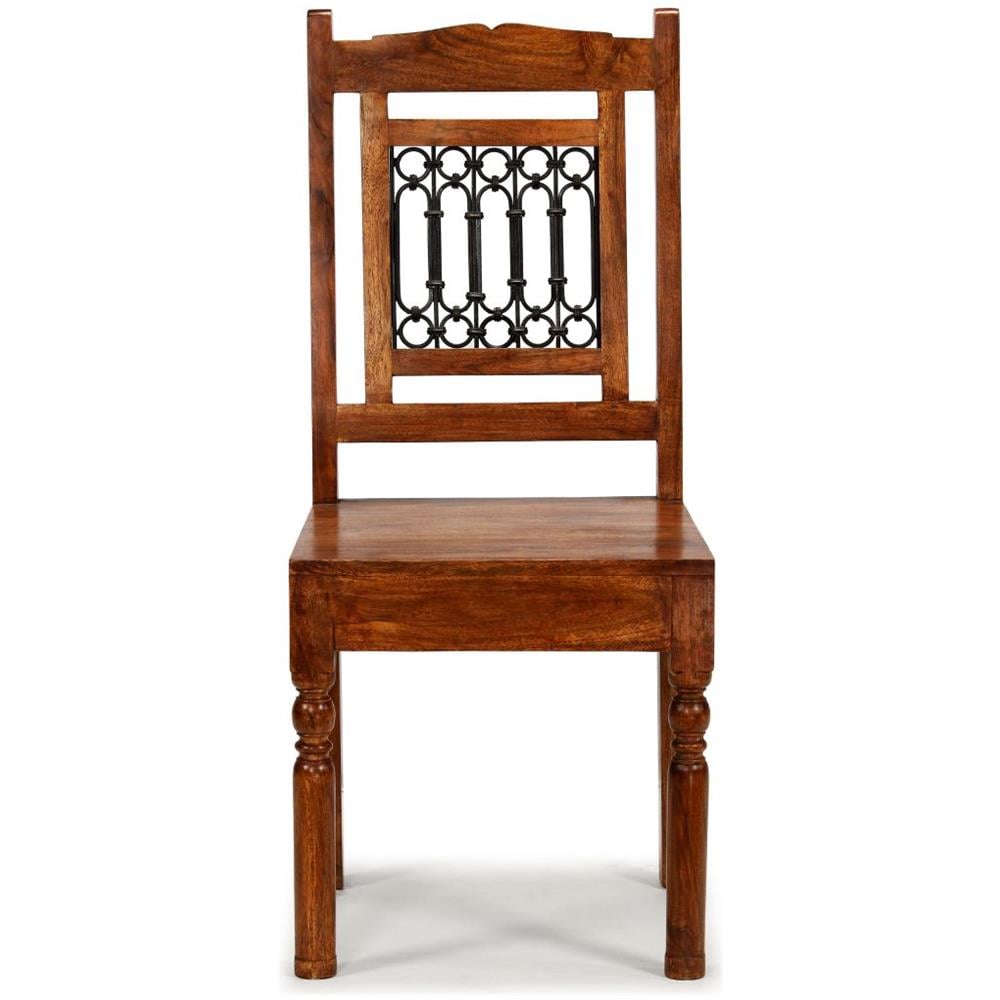 Sedie da Pranzo Classiche 2 pz in Legno Massello Finitura Miele - Foto 2