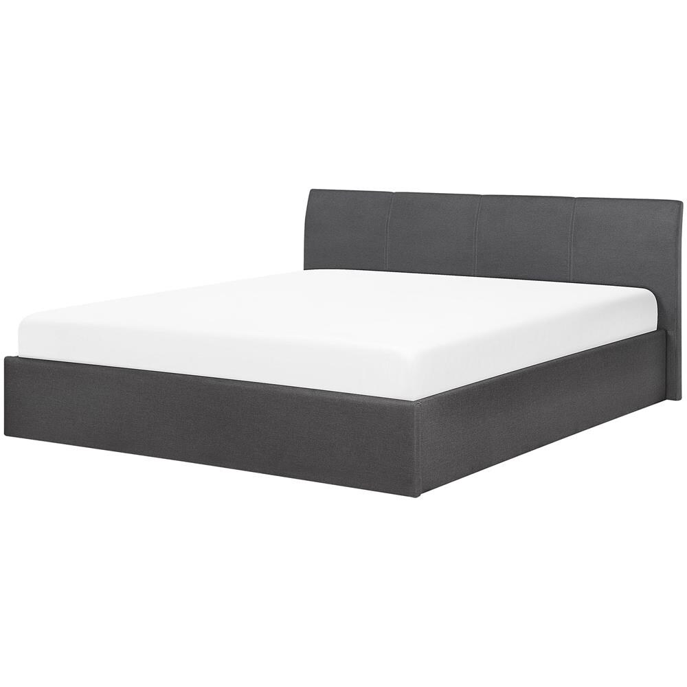 Letto In Tessuto Beige Con Contenitore 180x200cm Orbey - Foto 1