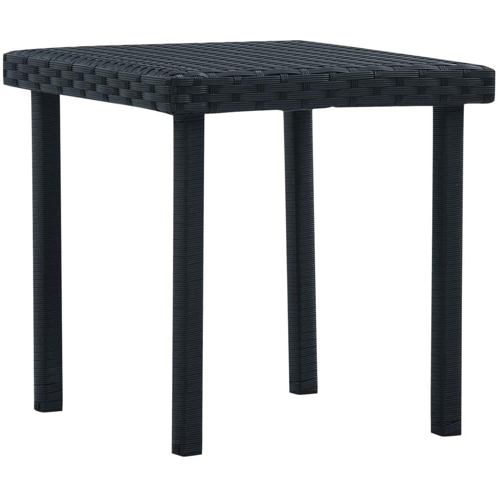Tavolino Da Tè Per Esterni Nero 40x40x40 Cm In Polyrattan - Foto 1