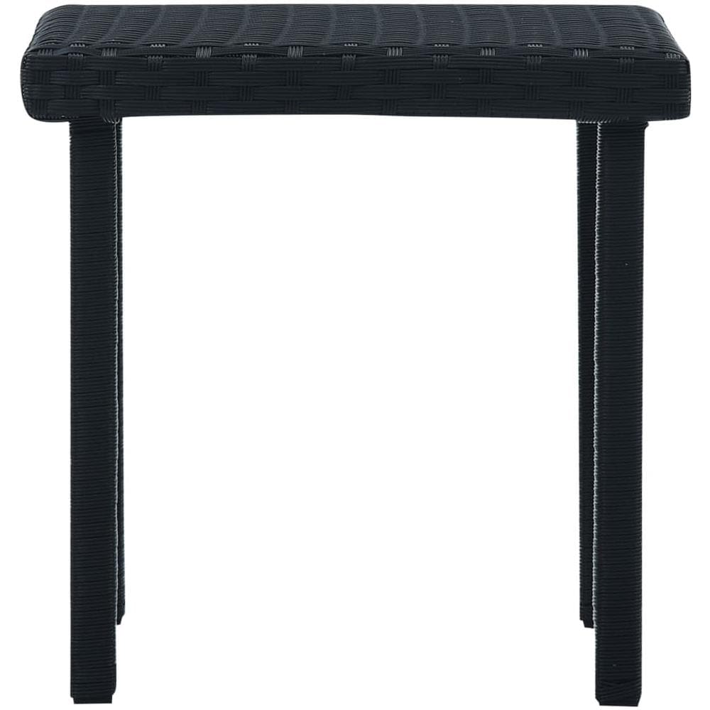 Tavolino Da Tè Per Esterni Nero 40x40x40 Cm In Polyrattan - Foto 2