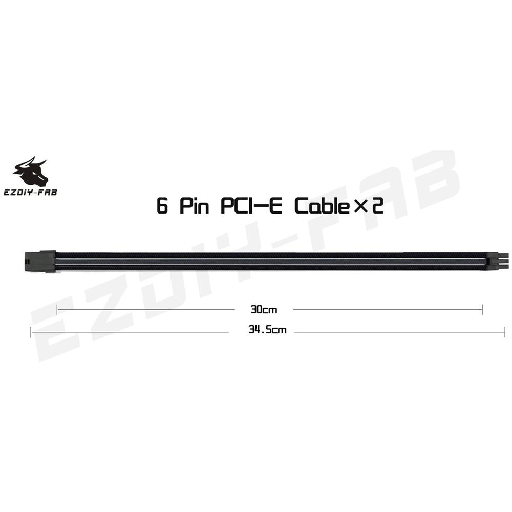 Cavo Maniche - Estensione Cavo Di Alimentazione Elettrica Con Extra Maniche 24 Pin 8pin 6pin 4 4 Pin Con Combs-nero Grigio - Foto 2