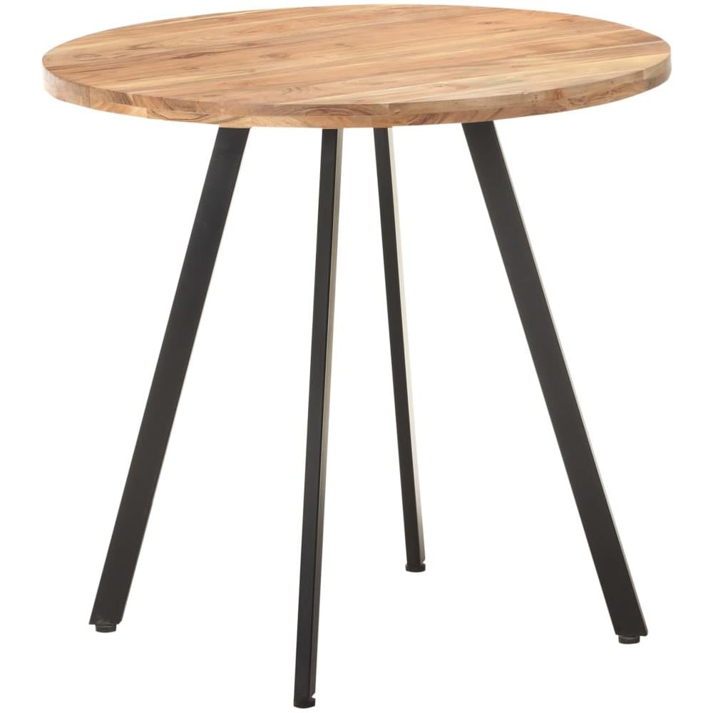Tavolo Da Pranzo 80 Cm In Legno Massello Di Acacia - Foto 2