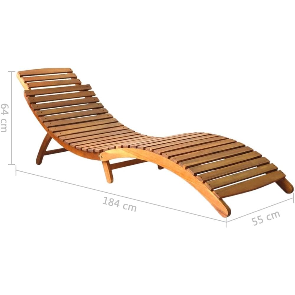 Lettini Prendisole 2 Pz In Legno Massello Di Acacia - Foto 6
