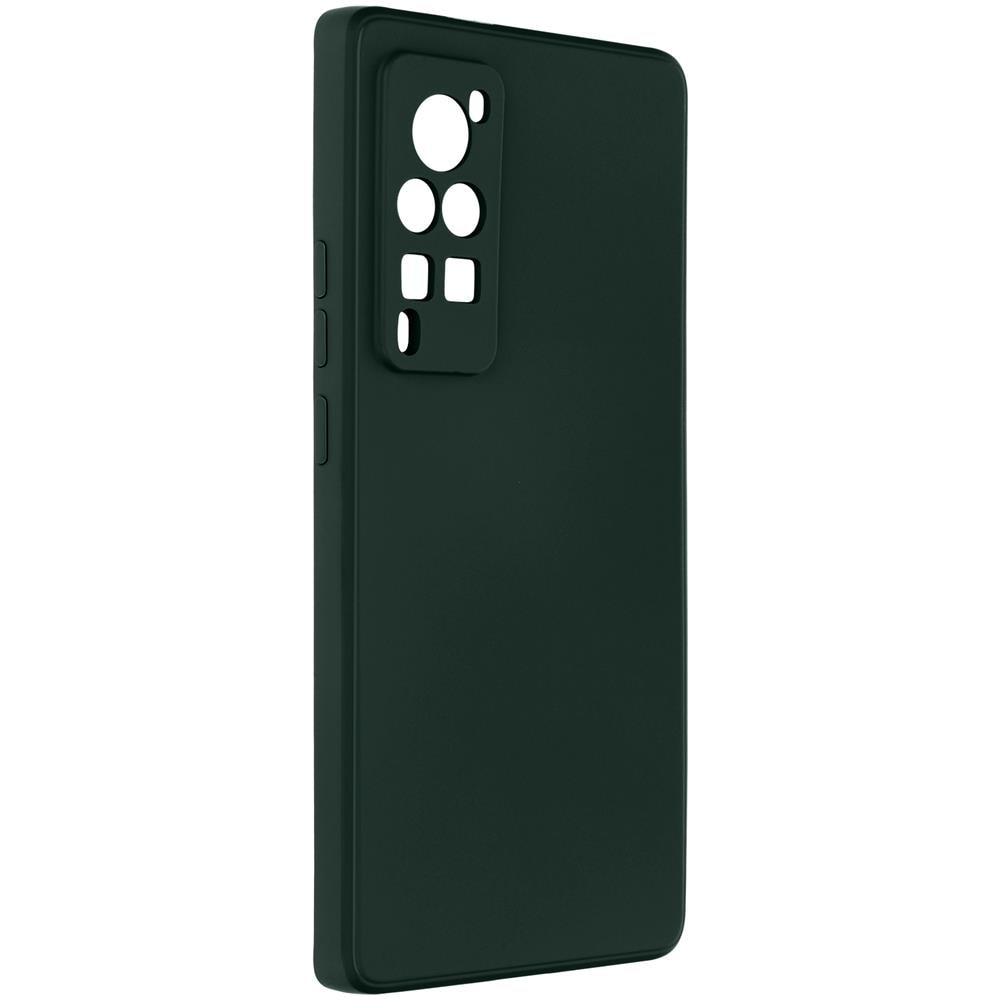 Cover In Silicone Flessibile Per Vivo X60 Pro, Finitura Soft-touch Verde Scuro - Foto 2