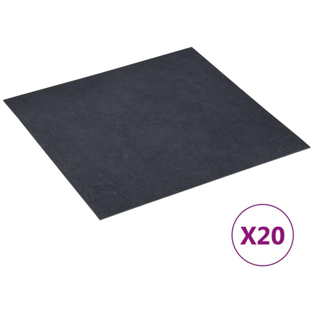 Listoni Pavimenti Adesivi 20 pz in PVC 1,86 m² Marmo Nero - Foto 1
