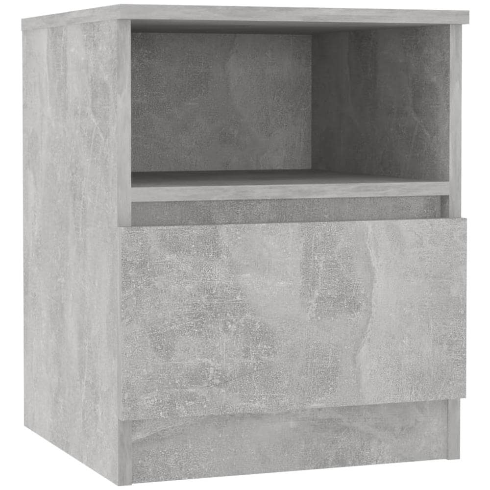 Comodino Grigio Cemento 40x40x50 cm in Legno Multistrato - Foto 2