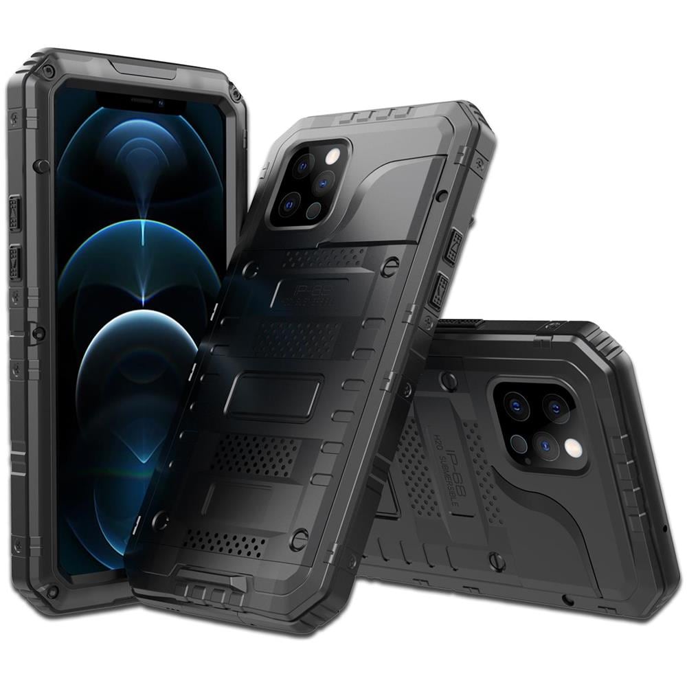 Custodia Compatibile Con Apple Iphone 12 Pro In Nero - Robusta Protezione A 360° Con Protezione Del Display - Coperchio Protettivo Antiurto Outdoor Heavy Duty - Foto 1