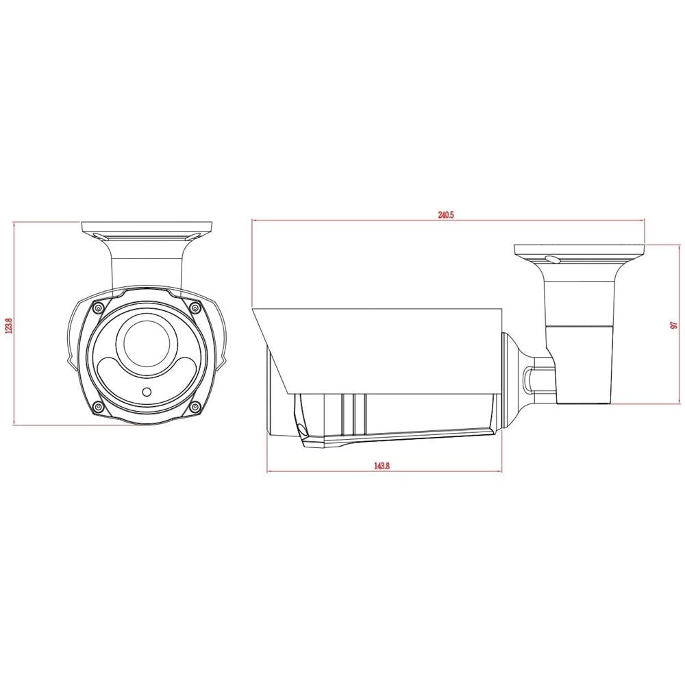 Telecamera Cctv Da Soffitto Parete Quadribrid 5mp 4k Ip66 Con Zoom Motorizzato - Foto 3
