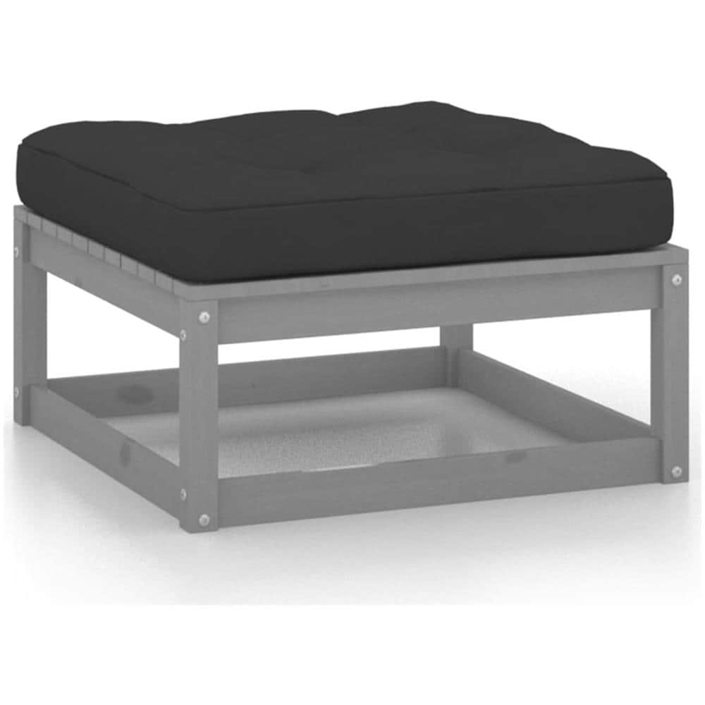 vidaXL Sgabello da giardino con cuscino 2 pezzi in