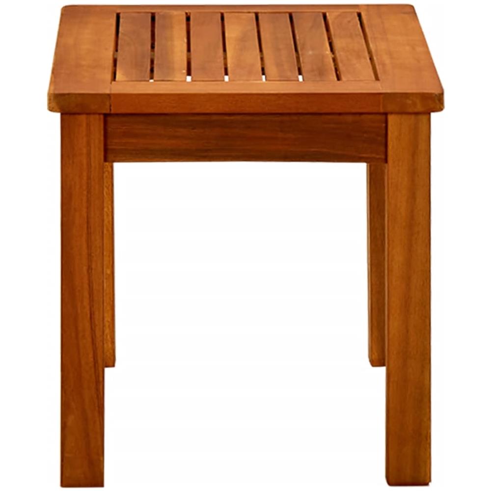 Tavolino Da Giardino 50x35x36 Cm In Legno Massello Di Acacia - Foto 3