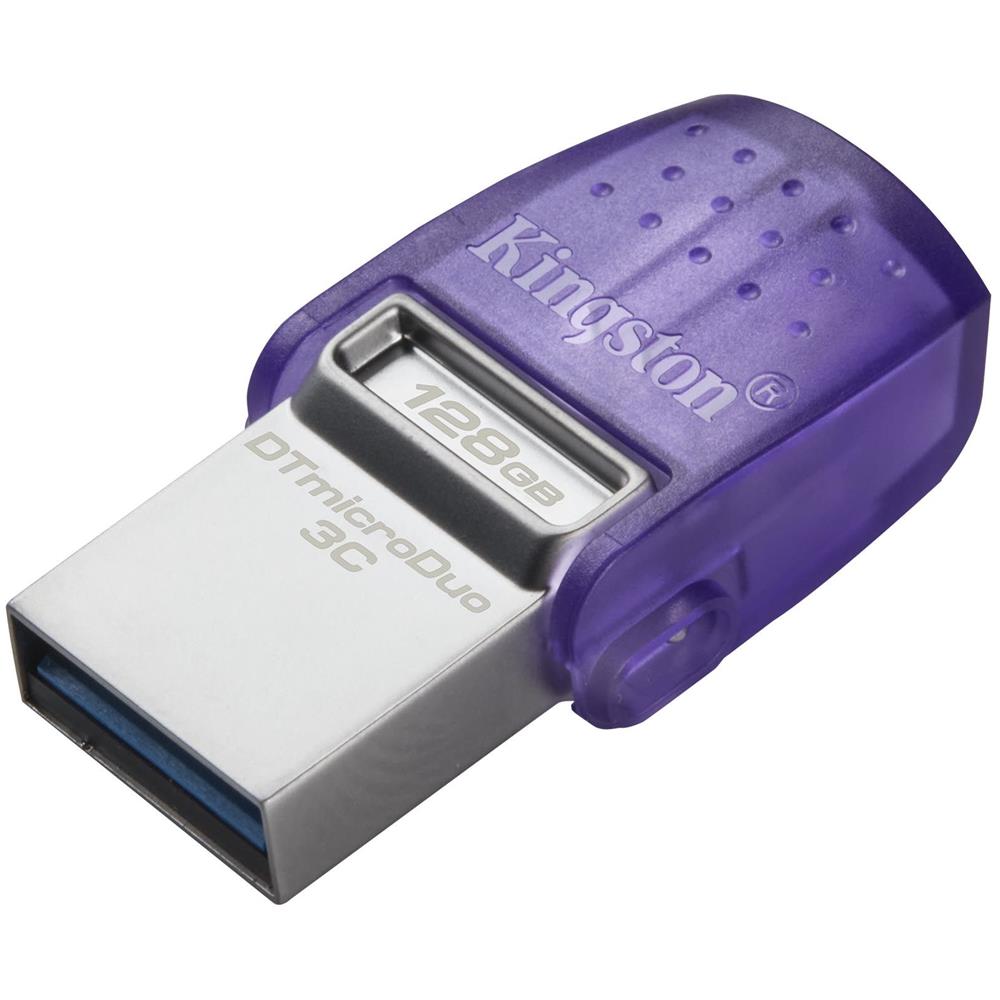 Chiavetta USB 128 GB Data Traveler Micro Duo 3C Interfaccia USB 3.2 Gen 1 Colore Acciaio Inossidabile /Porpora - Foto 2