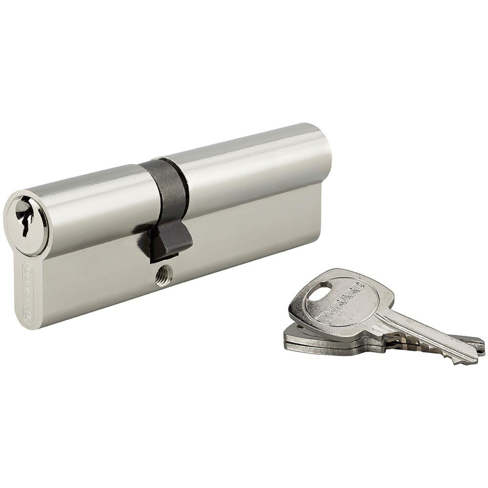 Cilindro Europeo A Doppia Entrata, 40x60mm, Antisfilamento, Nichel, 3 Chiavi - - Foto 1