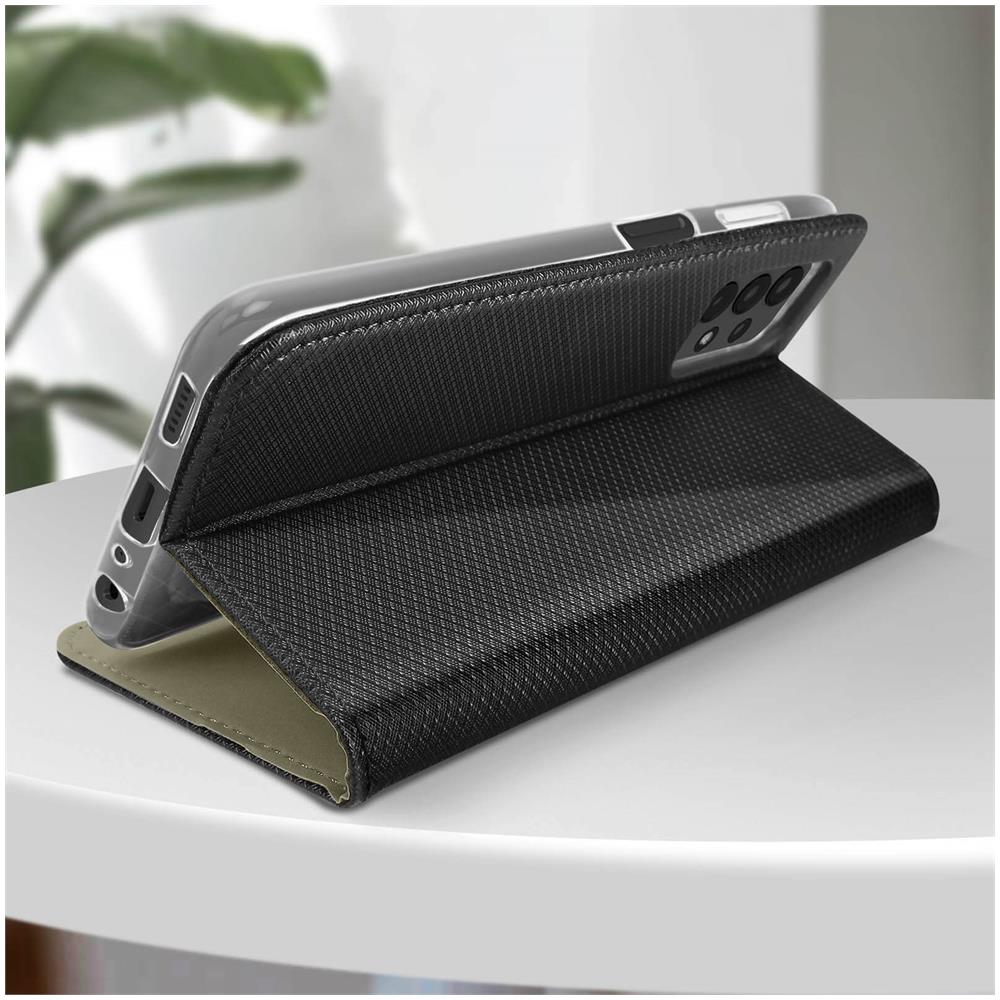 Custodia Samsung Galaxy A13 4g Copertina Portacarte Funzione Supporto Nera - Foto 5