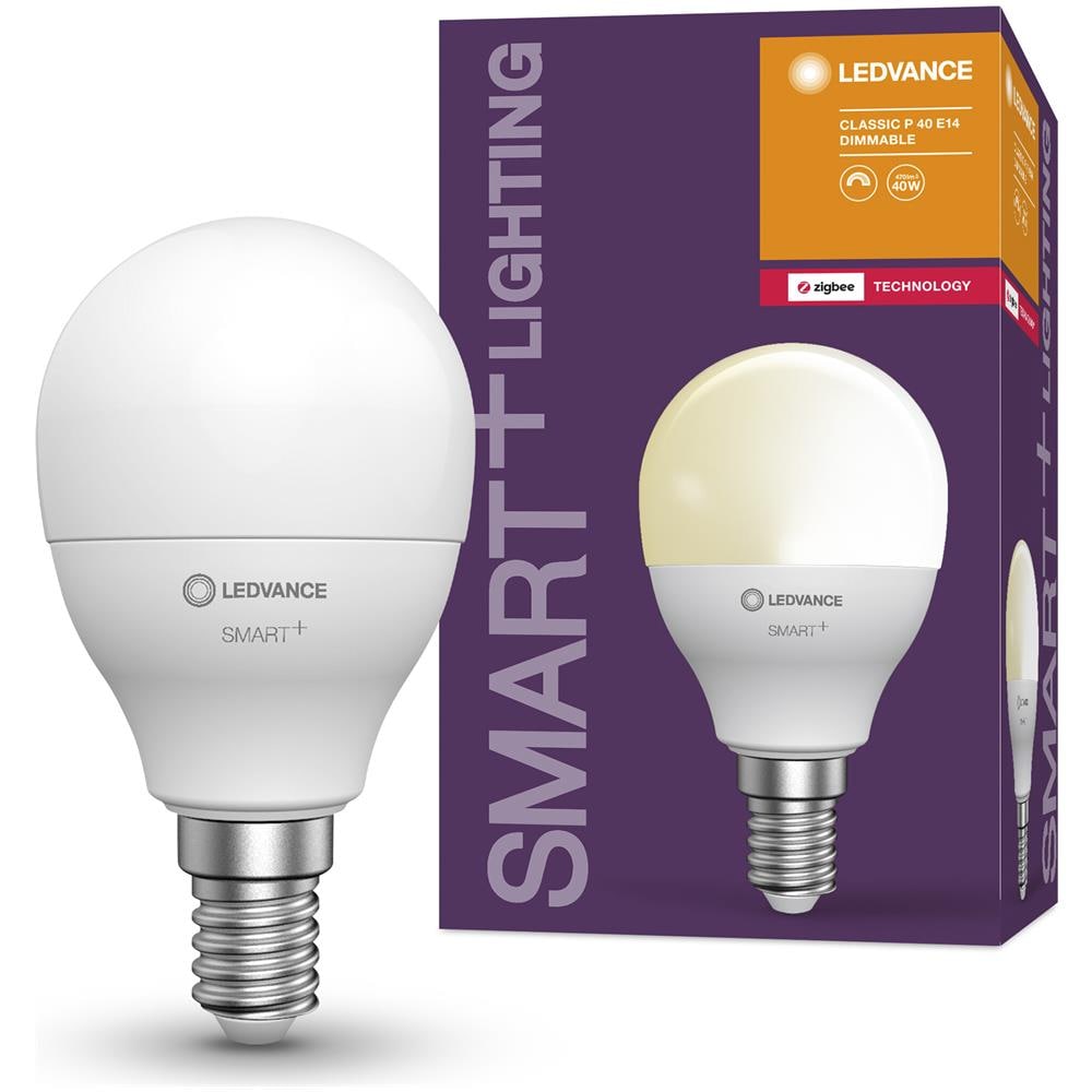 Ledvance Lampada Led Intelligente Con Tecnologia Zigbee, E14-base Ottica Opaca, bianco Caldo (2700k), 470 Lumen, Sostituzione Delle Lampade 40w, Dimmerabile Intelligente, 1-confezione - Foto 2