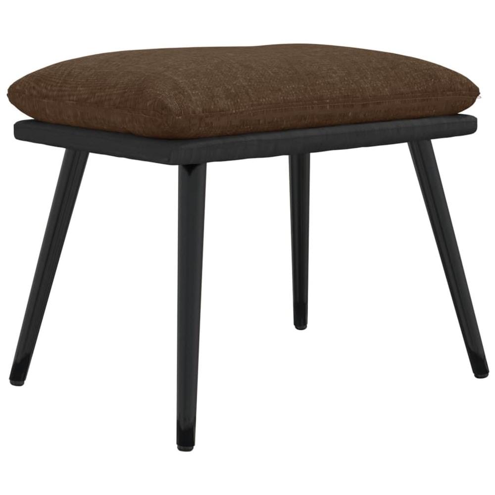 Sgabello Marrone 45x29,5x39 Cm In Tessuto E Similpelle - Foto 2