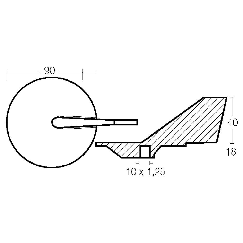 Pinna Per Motori Yamaha 40/90 Hp (rif. Or. 668-45371-02) - Foto 2