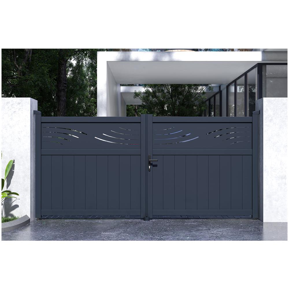 Cancello Elettrico Battente 3mt Halti 300b140 Grigio + Motorizzazione Braccio B5 - Foto 2