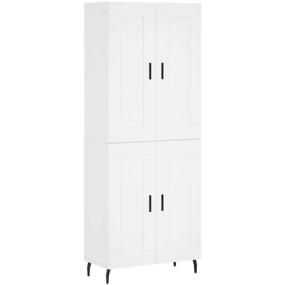 Credenza Bianca 69,5x34x180 Cm In Legno Multistrato - Foto 2