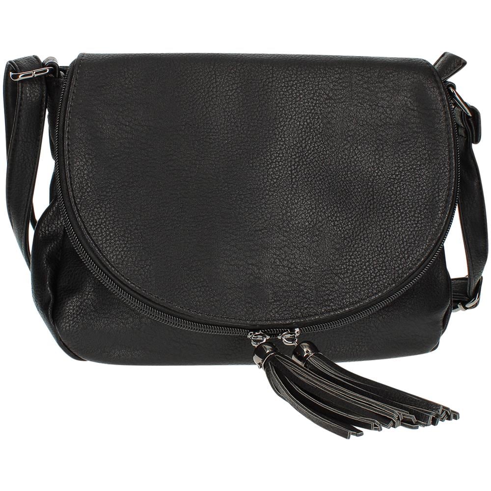 Borsa A Tracolla Con Cerniera - Paris - Nera - Foto 1