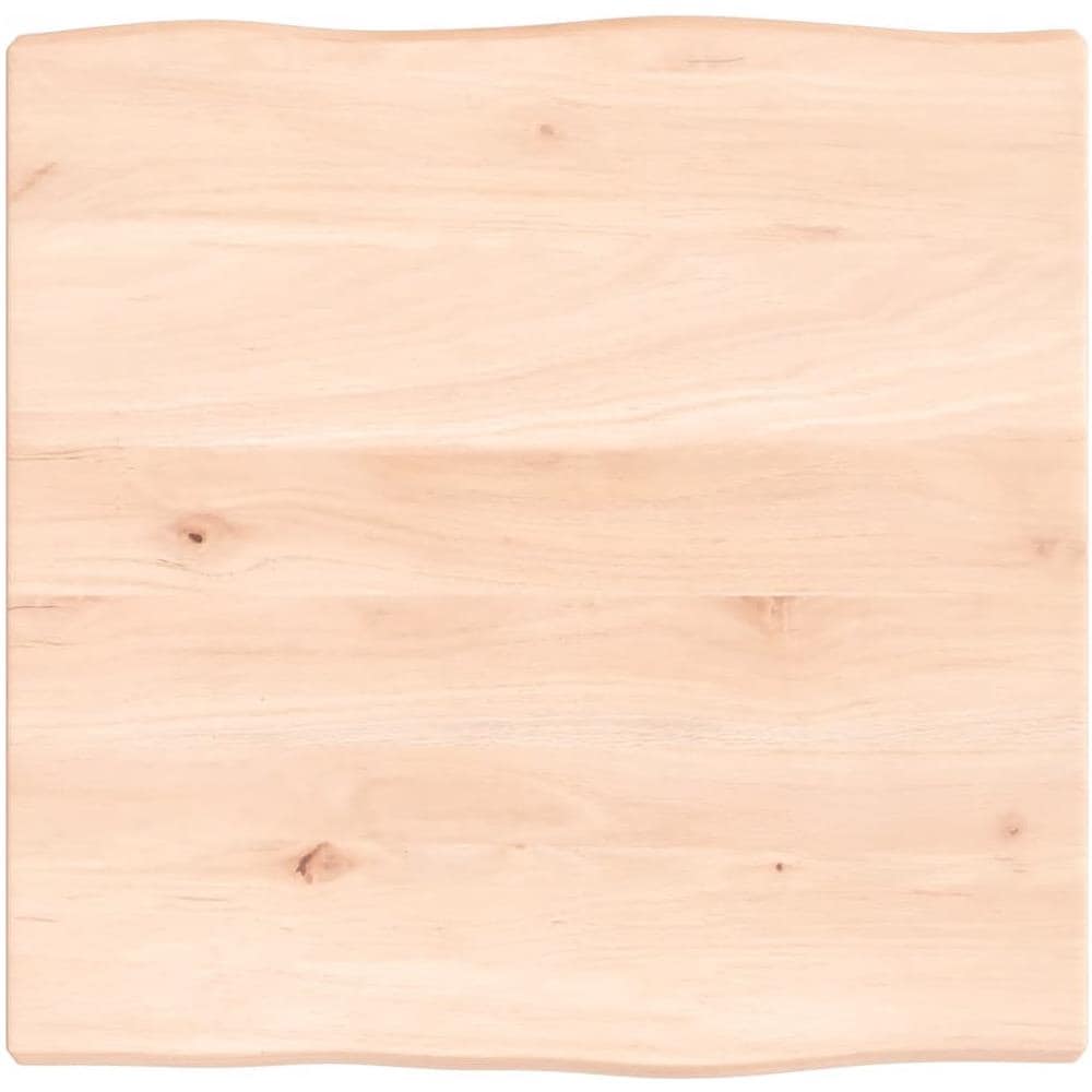 Piano per Tavolo 40x40x2 cm in Rovere Non Trattato Bordi Vivi - Foto 1