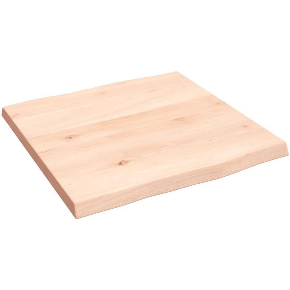 Piano per Tavolo 40x40x2 cm in Rovere Non Trattato Bordi Vivi - Foto 2