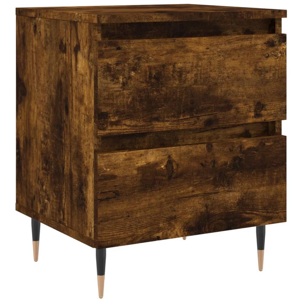 Comodino Rovere Fumo 40x35x50 Cm In Legno Multistrato - Foto 1