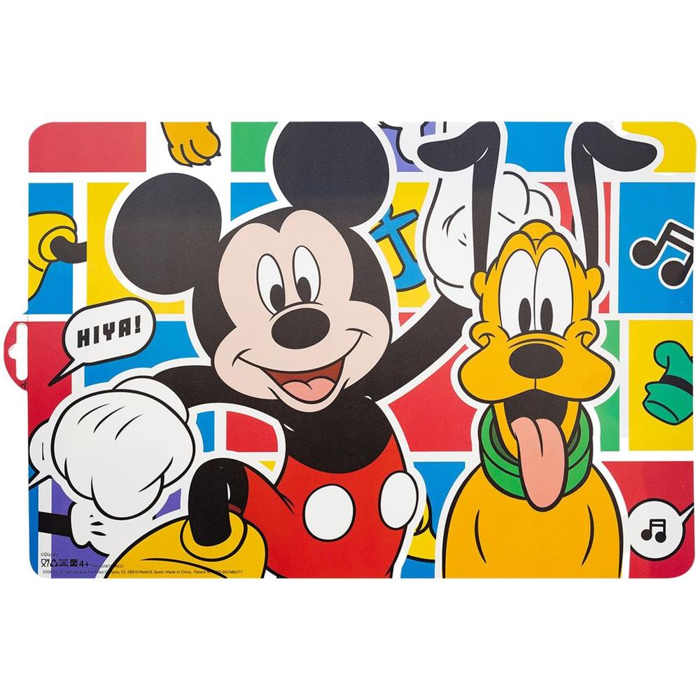 Disney Tovaglietta Individuale Colorata Per Bambini In Plastica Mickey Mouse Topolino Pluto - Foto 2