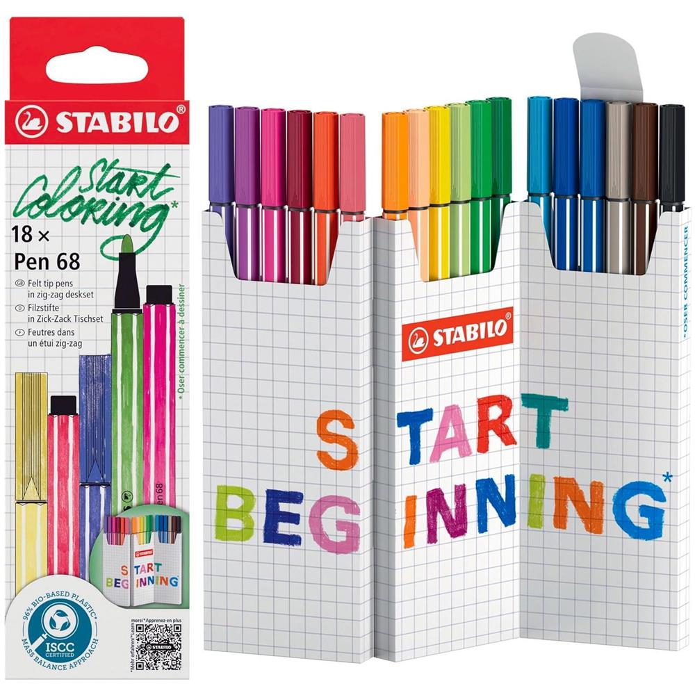 Pen 68 - Pennarello Premium - ZIG ZAG Set da 18 - Colori assortiti - Foto 1
