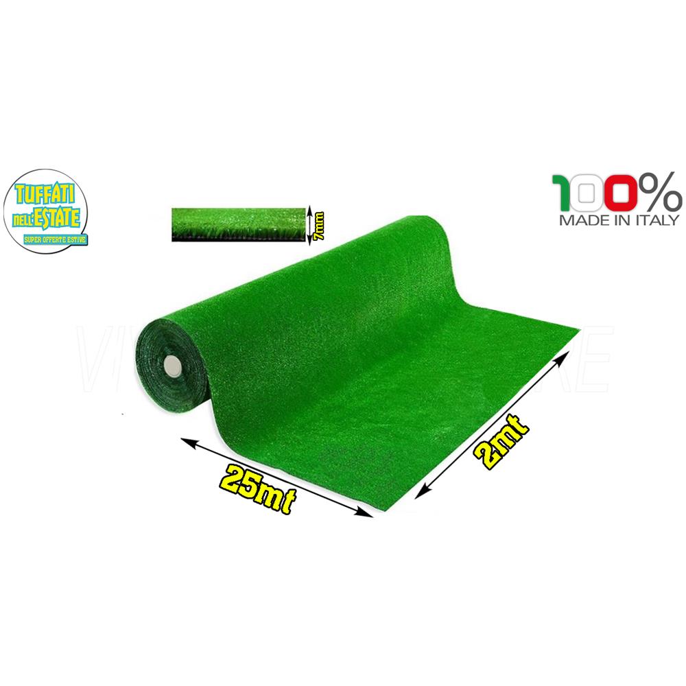 Prato erboso sintetico per tarrazzo o bordo piscina cm 200x 2500 verde - Foto 2