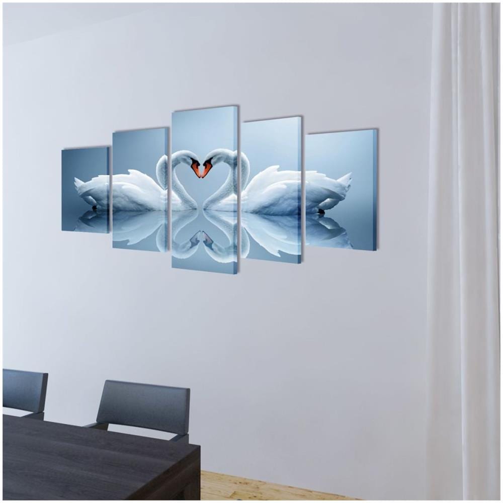 5 Pz Set Stampa Su Tela Da Muro Cigno 200 X 100 Cm - Foto 2