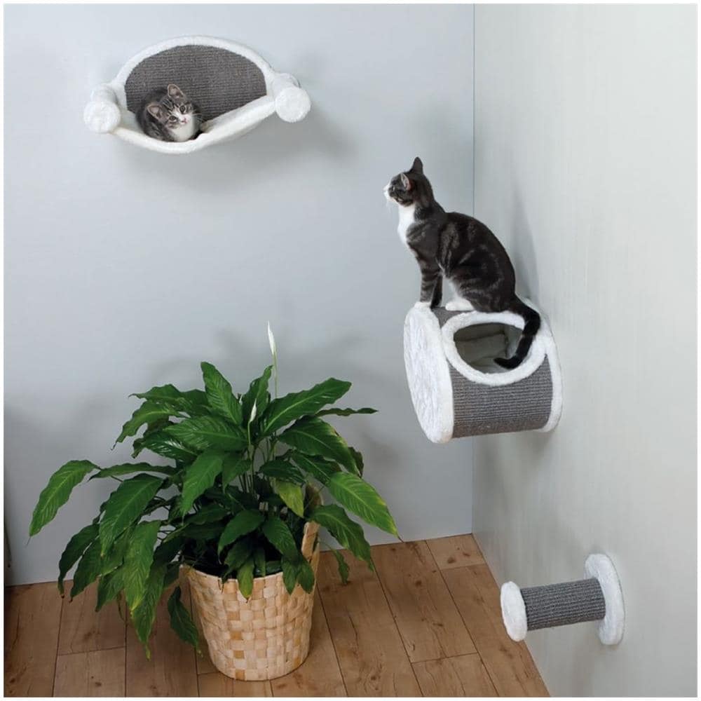 Cuccia Per Gatto 42x29x28 Cm Crema E Grigio 49921 - Foto 2