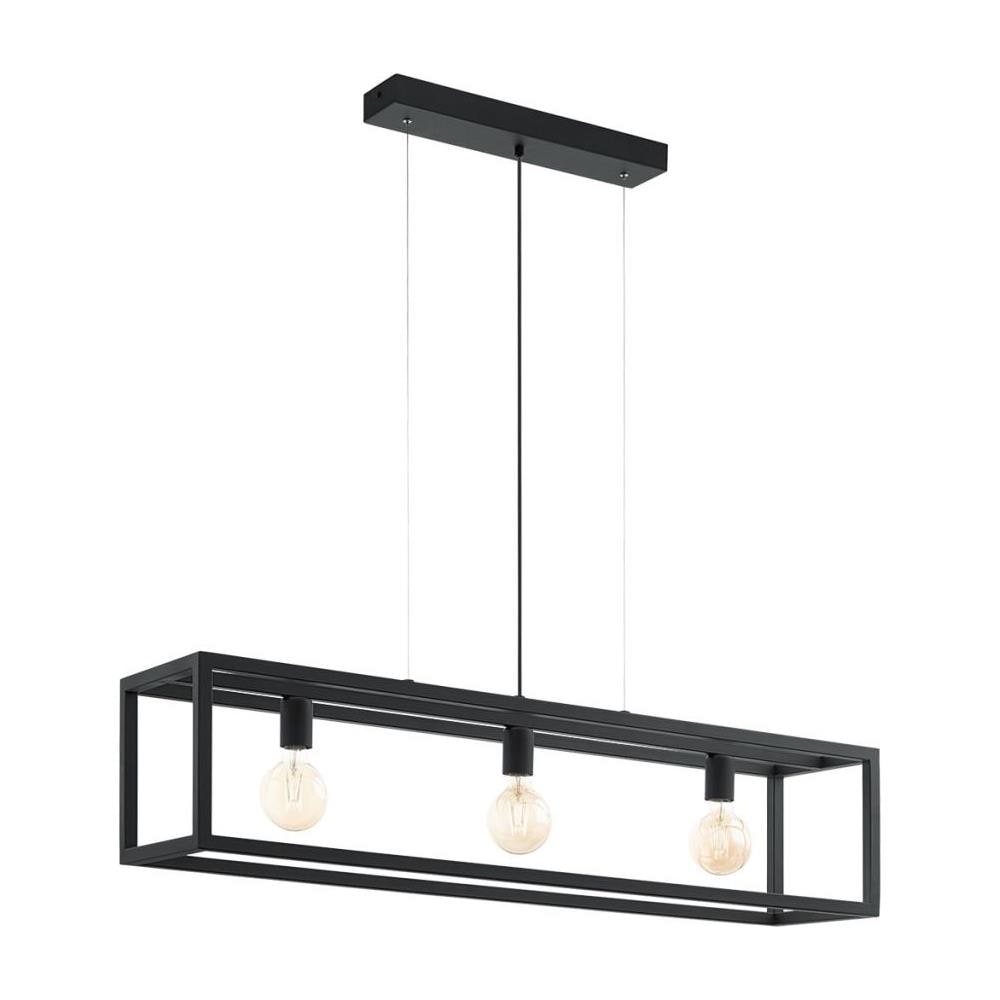 Lampada A Sospensione Elswick 3x60 W Nera 49564 - Foto 1