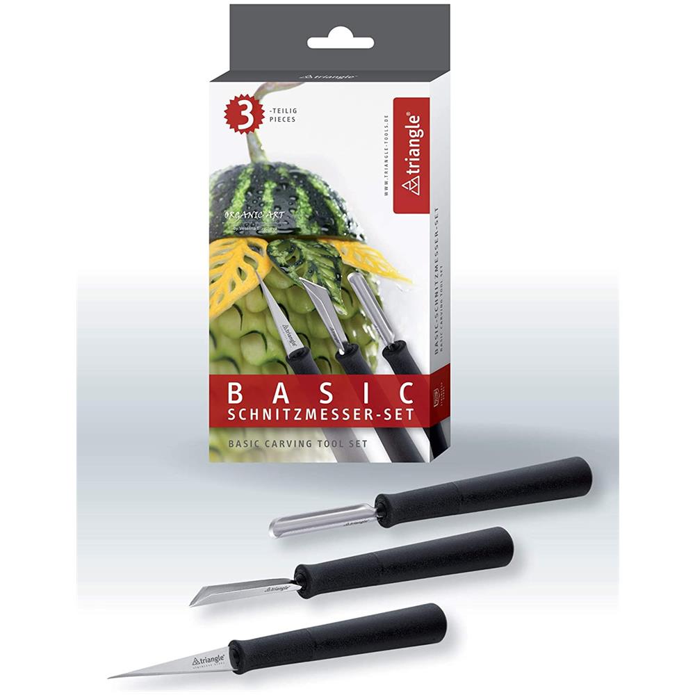 Basic - Set Di Coltelli Da Intaglio, 3 Pezzi Qualità Extra - Foto 5