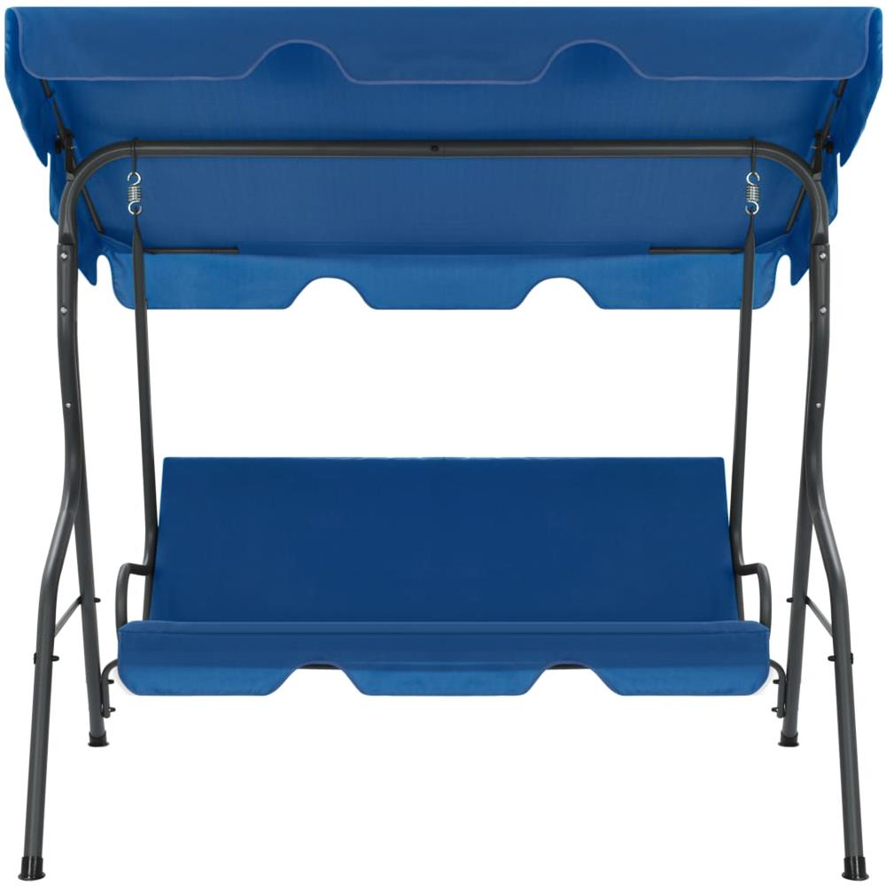 Dondolo Da Giardino Blu Scuro 170x110x153 Cm In Tessuto - Foto 2