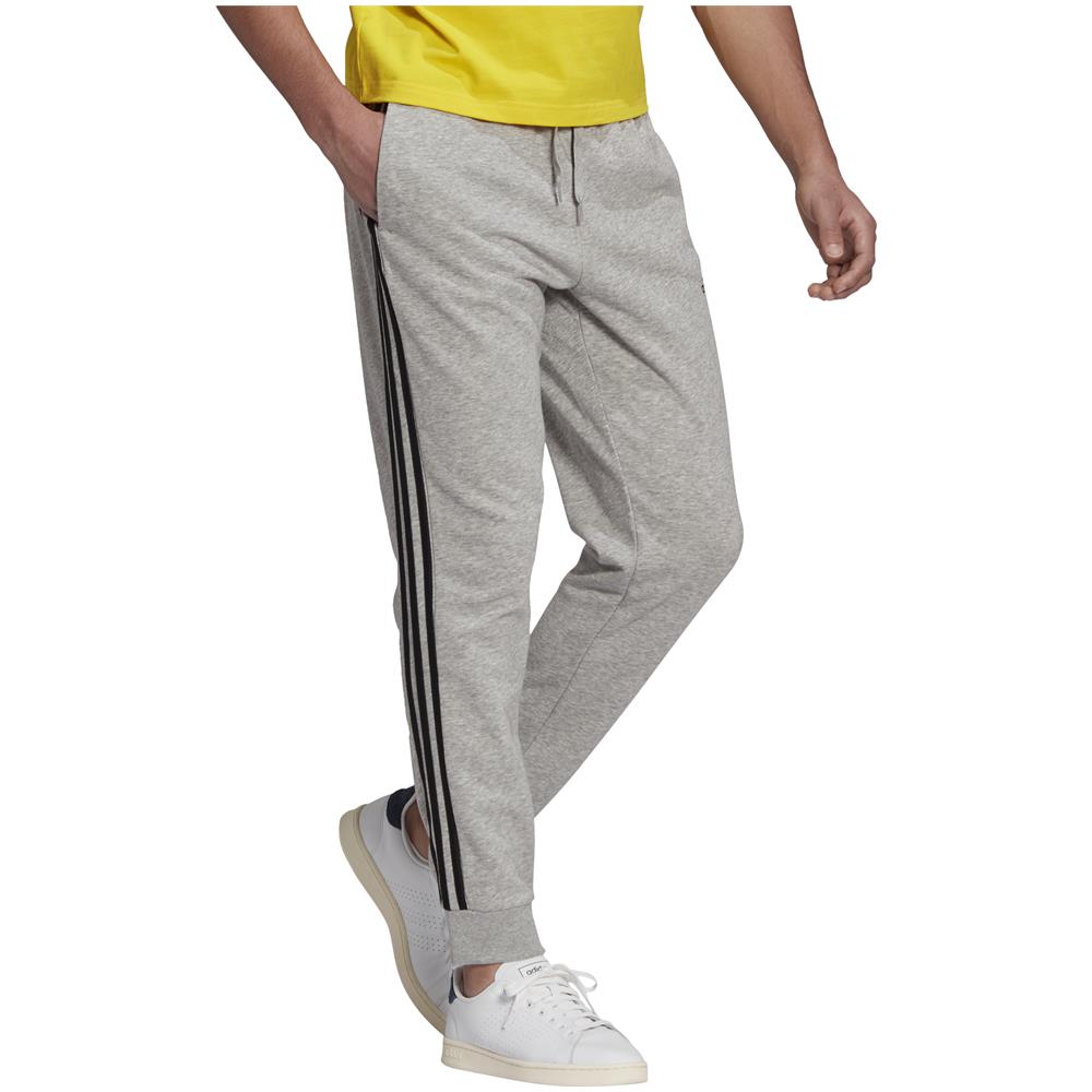 Pantalone Da Uomo Essentials French Terry Tapered Cuff 3-stripes Grigio Taglia Xl Codice Gk8889 - Foto 5