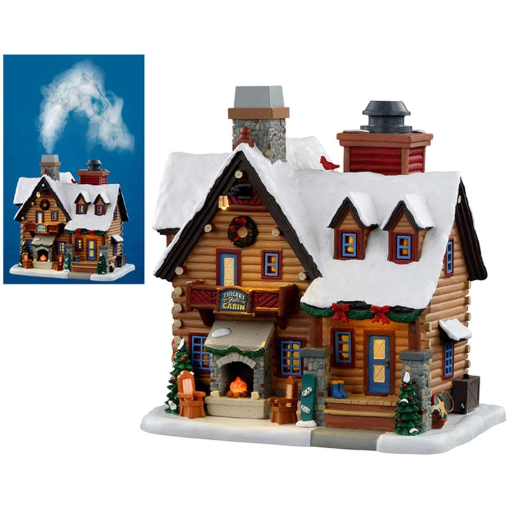 Thicket Falls Cabin Smoking Lemax Decorazione Natale Multicolore - Foto 1