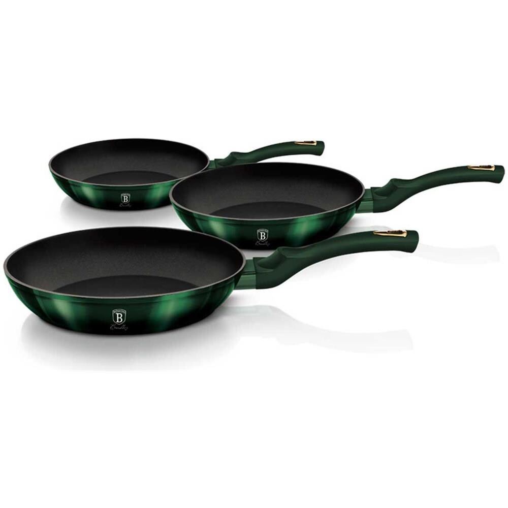 Set Di 3 Padelle In Titanio Berlingerhaus Bh-6168 Emerald - Foto 2