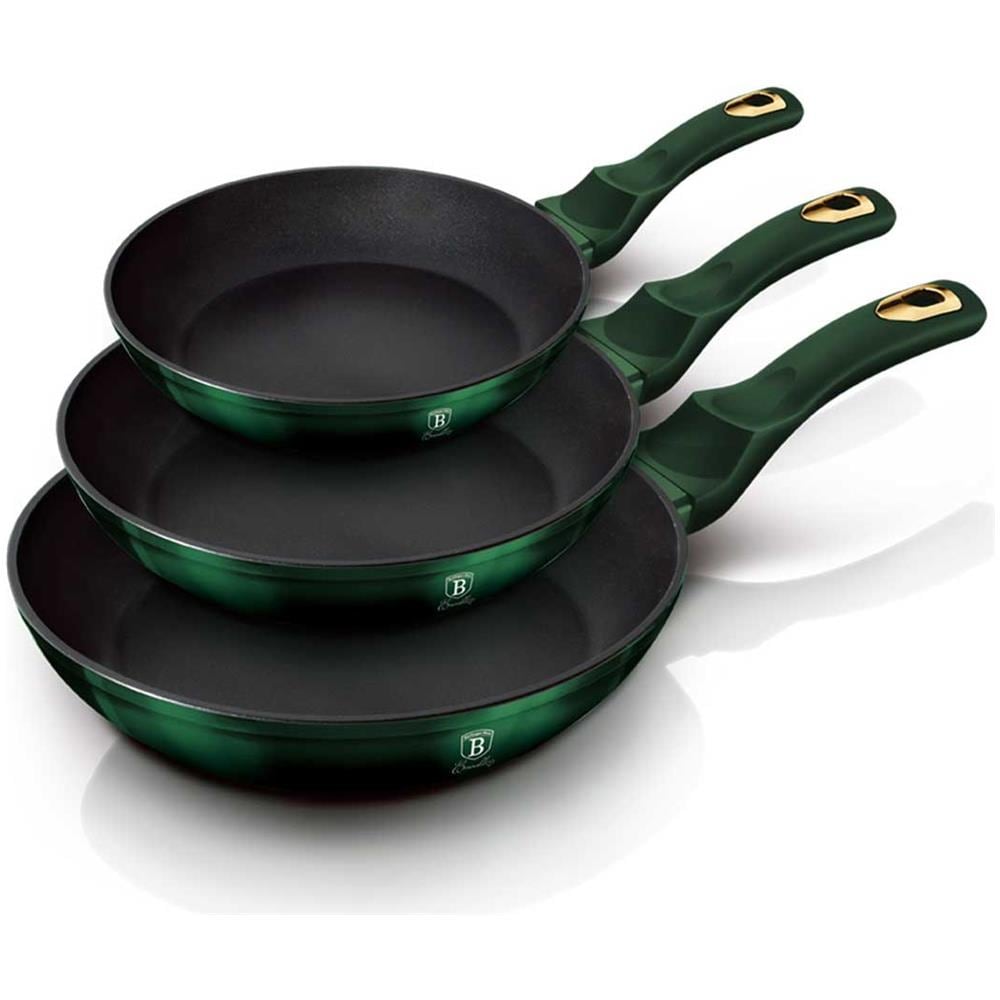 Set Di 3 Padelle In Titanio Berlingerhaus Bh-6168 Emerald - Foto 1