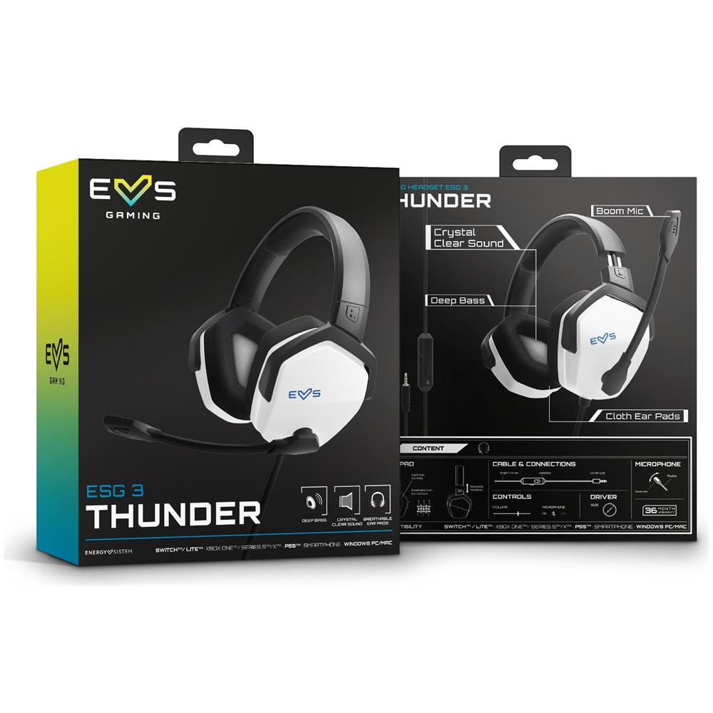 Cuffie Da Gioco Gaming Headset Esg 3 White Thunder - Foto 5