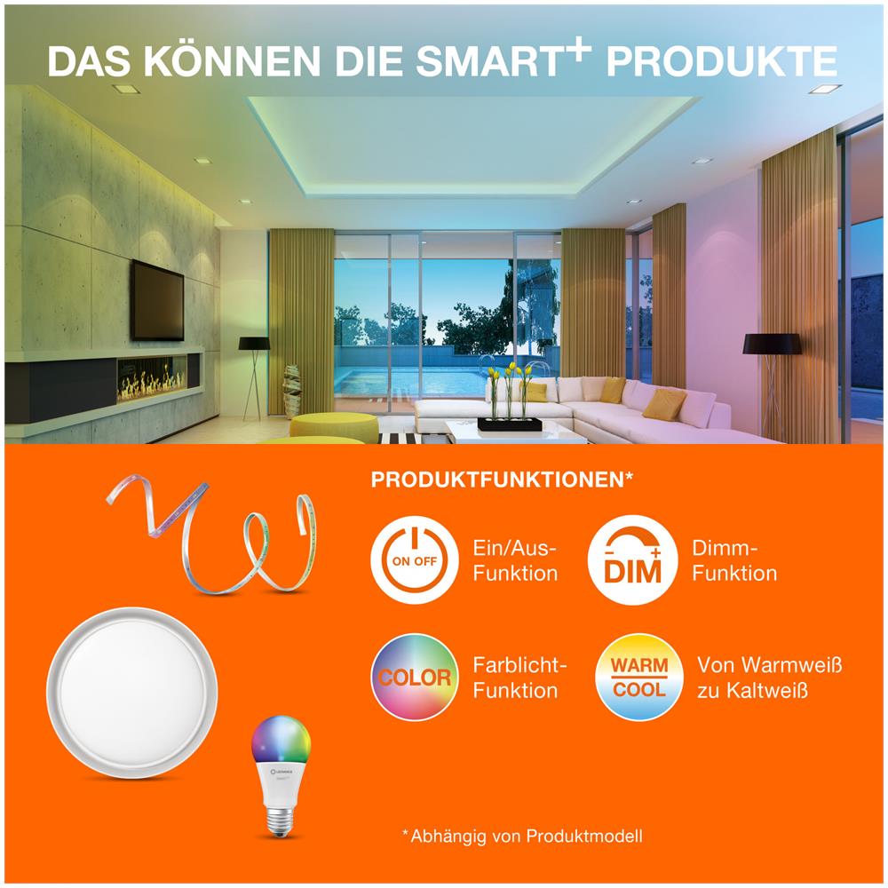 Ledvance Lampada Led Intelligente Con Tecnologia Zigbee, E14-base Ottica Opaca, bianco Caldo (2700k), 470 Lumen, Sostituzione Delle Lampade 40w, Dimmerabile Intelligente, 1-confezione - Foto 8