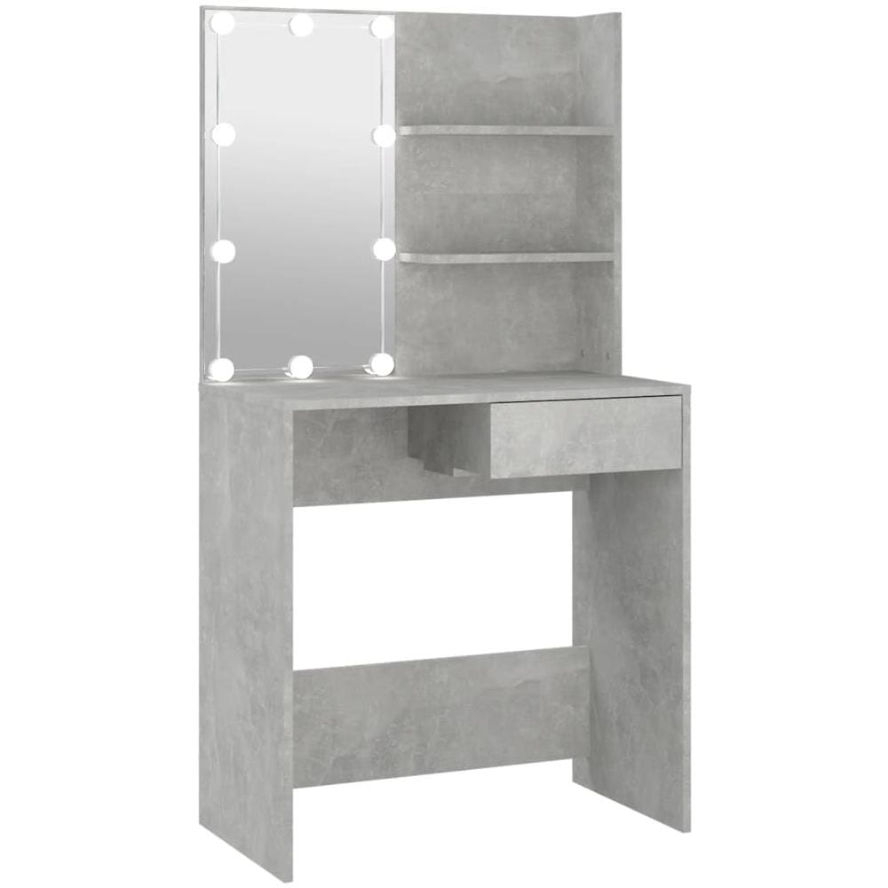 Toeletta Con Led Grigio Cemento 74,5x40x141 Cm - Foto 2
