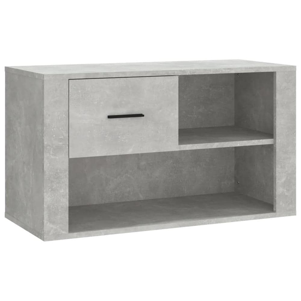 Scarpiera Grigio Cemento 80x35x45 Cm In Legno Multistrato - Foto 2