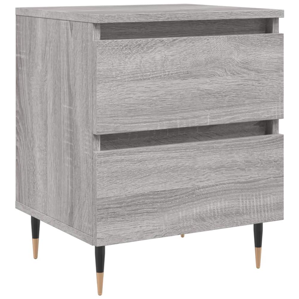 Comodino Grigio Sonoma 40x35x50 Cm In Legno Multistrato - Foto 2