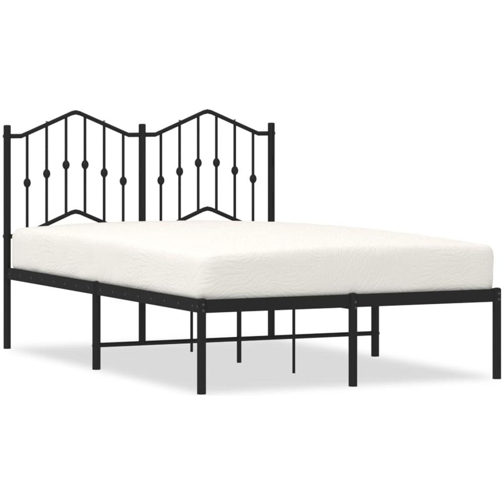 Giroletto Con Testiera In Metallo Nero 120x190 Cm - Foto 2